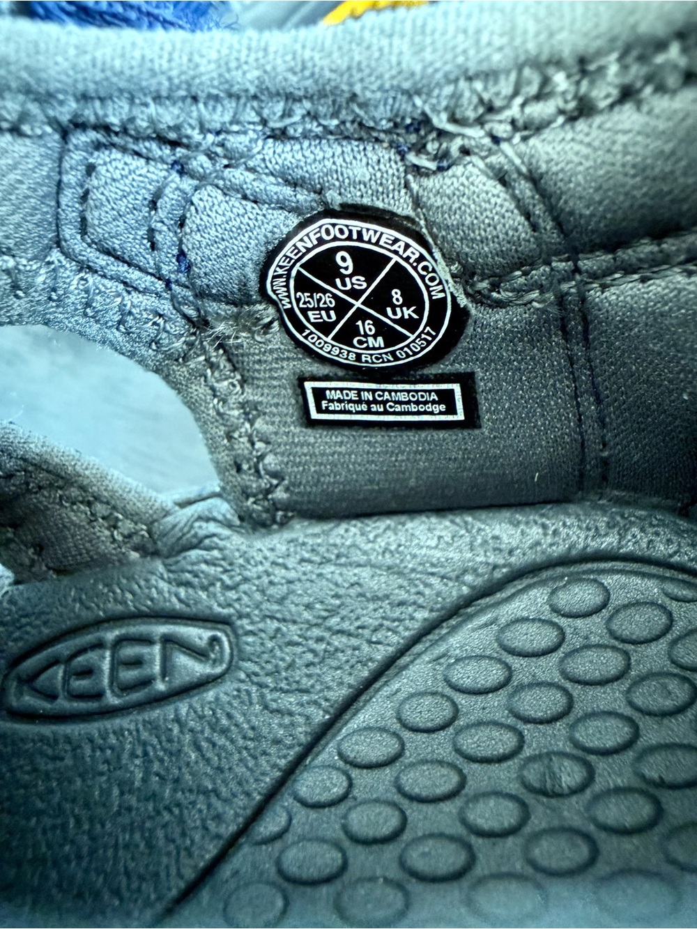 KEEN Kids Waterproof Closed Toe Sandals Blue Gray US 9 EU 25/26 - Picture 5 of 8